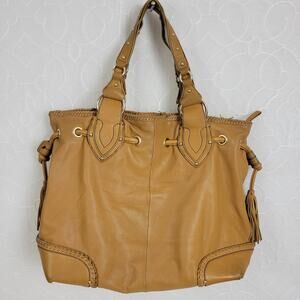 Kate Landry Womens Purse Shoulder Bag One Size Brown Camel Leather